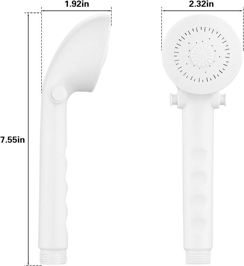 LavishStream RV Shower Head with Hose, High Flow Shower Head, for RV/Campers, Travel Trailer, Motorhome for Water Saving, with Pause Function and Handheld Shower Head Holder and Hose (White) - Image 2